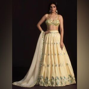 Yellow Embroidered Lehenga Set